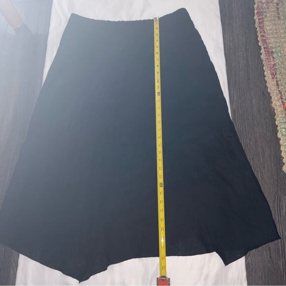 Sara Isabella Black.Linen A-Line Skirt 14 Lined Business Casual Corporate Siren - Picture 5 of 8